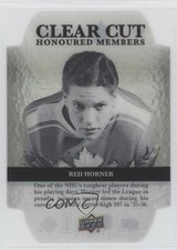 2017-18 Upper Deck Clear Cut Honoured Members Update 17/100 Red Horner HOF h8p