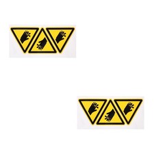 6 pcs Warning Injure Hand Stickers Machine Warning Label Stickers Safety Sign