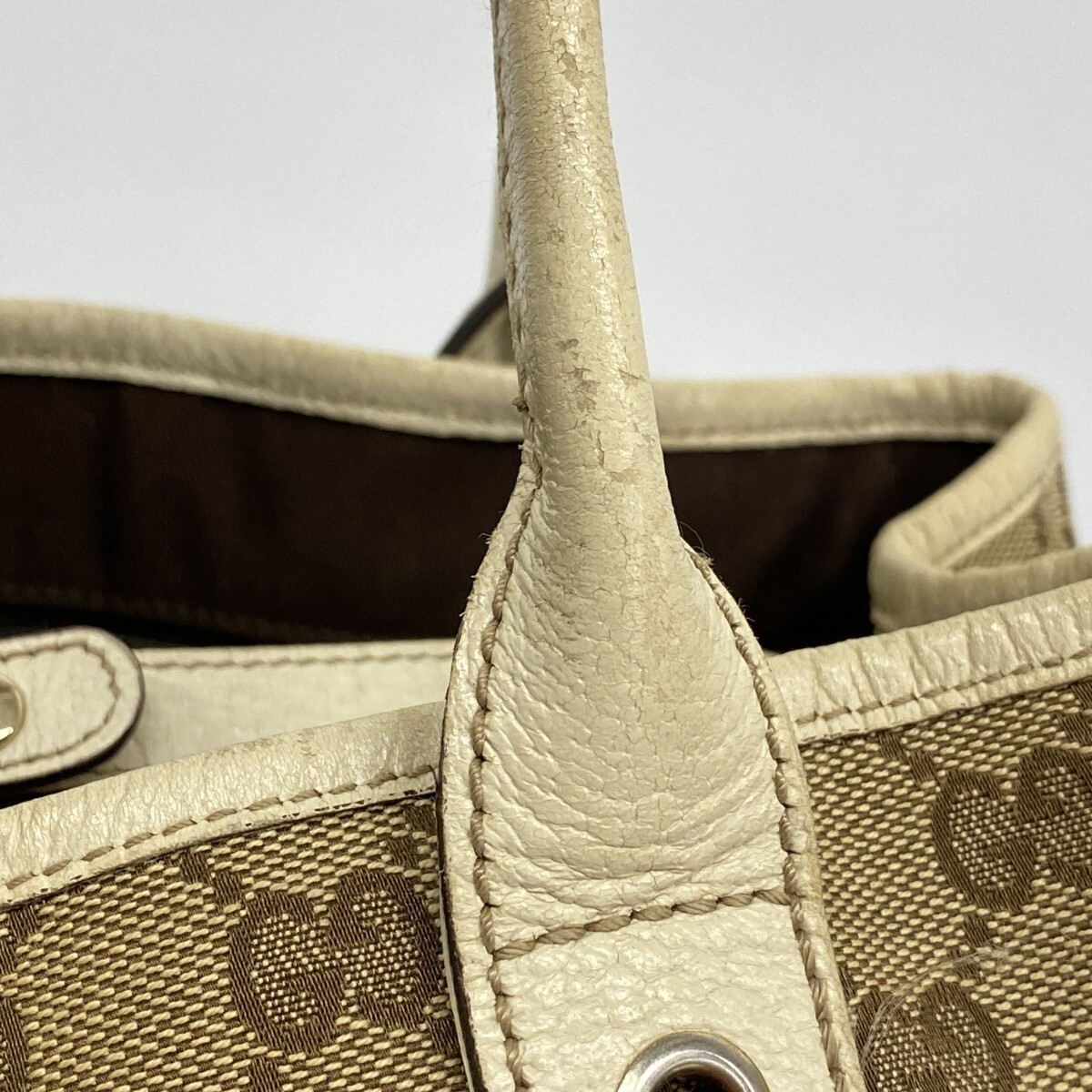 GUCCI Tote Bag GG Canvas sherry line 163805 Canvas champagne gold hardware 49169 thumbnail 10