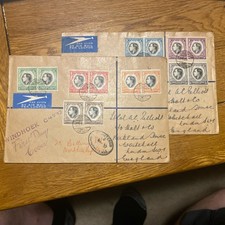 South West Africa 1937 Coronation Pairs - 2 plain Selfridge FDCs - Windhoek CDS