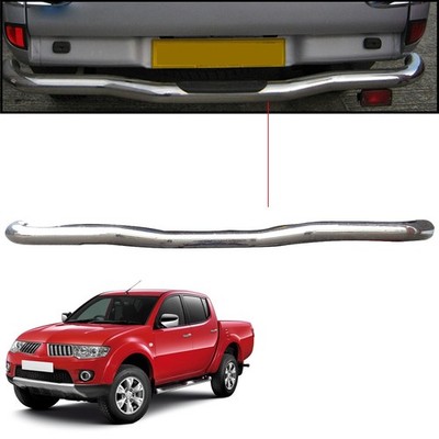 Passend für Mitsubishi L200 2005-2015 Hinten Hinten Chrom Stoßstange Trittleiste Step Warrior