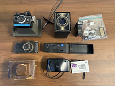Vintage Camera Lot Polaroid Colorpack II Kodak Agfa Ansco Uniflash Flash