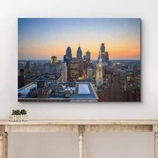 Wall26 - Photography Canvas Wall Art Print - Downtown of Philadelphia