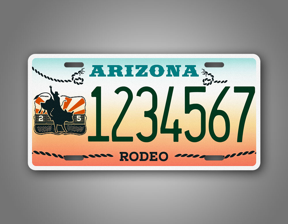 Personalized Arizona Rodeo License Plate ANY TEXT 6x12 Custom AZ