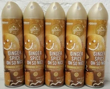 5 Glade Spray Air Fresheners Limited Edition GINGER SPICE OH SO NICE Oil Holiday