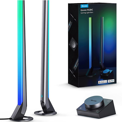 Smart RGBIC Gaming Light Bars with Music & Scene Modes, Works with Alexa