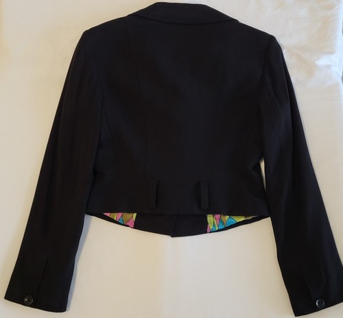 Womens Dolce & Gabbana D&G Black Cropped Blazer Jacket Size 30 / 44 Peacock Club - Picture 5 of 17