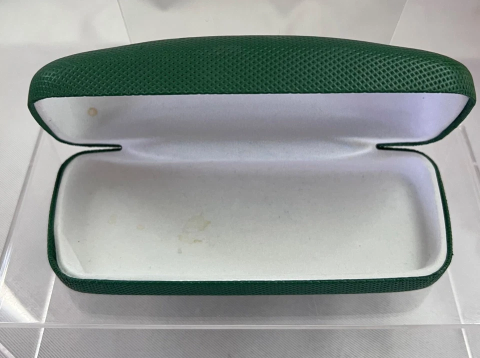 Estuche para gafas/gafas de sol con textura verde Lacoste SOLO con forro blanco duradero Ha Foto 4 de 4