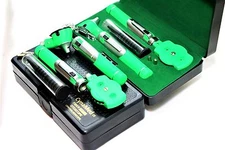 New FIBER OPTIC Otoscope Ophthalmoscope Examination LED Diagnostic ENT SET-Green