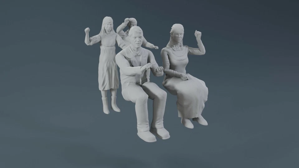 Chitty Chitty Bang Bang Car with Figures 3D Printed Dick Van Dyke Ian Fleming - Image 2 of 3