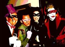 ORIGINAL BATMAN VILLANS MASSIVE A1 POP ART CANVAS WALL ART 30" X 20"