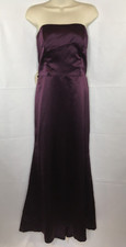 Dessy Collection Dress Women's 10 Purple Strapless Bridesmaid Prom Evening Gown
