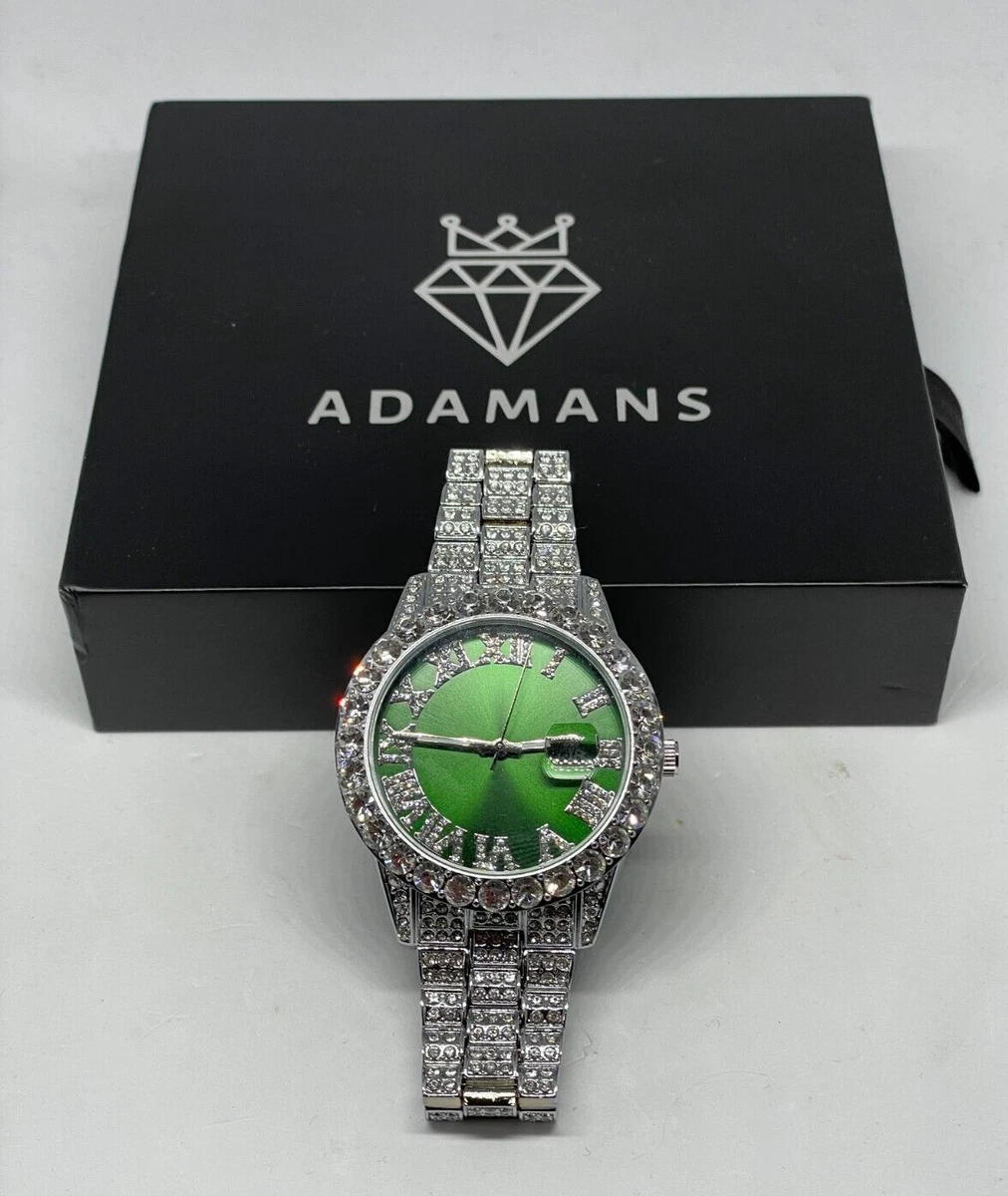 ADAMANS SILVER TONE GENTS WRISTWATCH WATCH BRAND NEW CONDITION QUARTZ BNIB