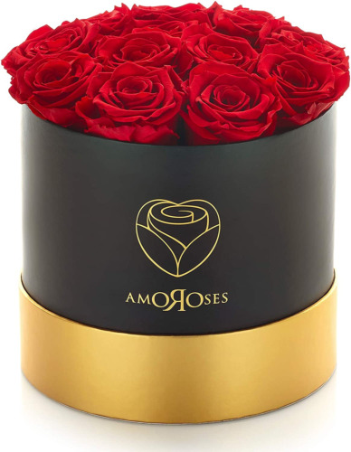 12 Stabilised Roses Last for Years - Original Gift Idea for Her Valentine´S Day