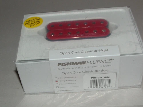 Fishman Fluence PRF-CO7-BD1 7 String Open Core Classic  Bridge Pickup  (Red)