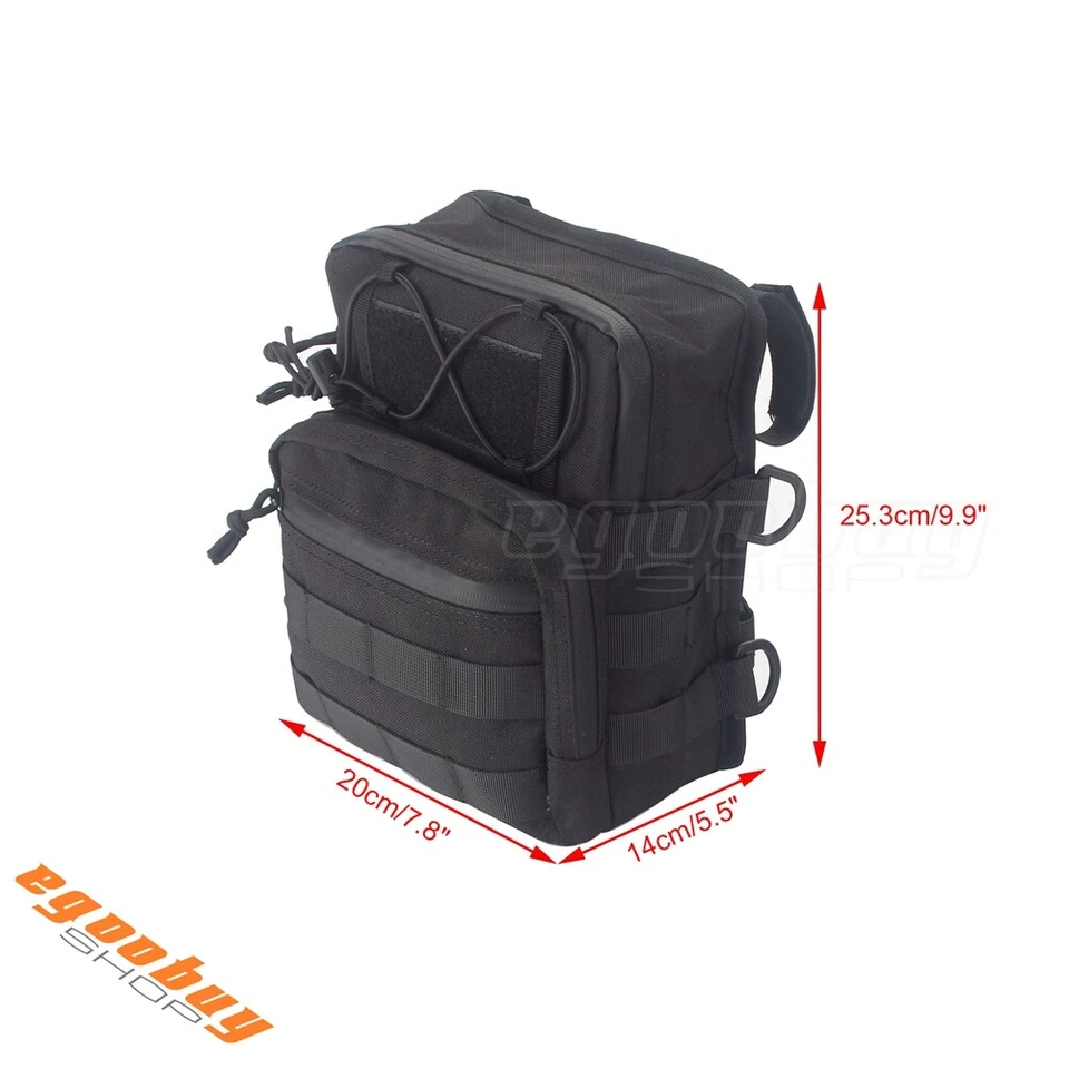 Bolsa de manillar utilitaria alta estilo club barra en T para Honda Harley Softail Sportster Foto 2 de 4