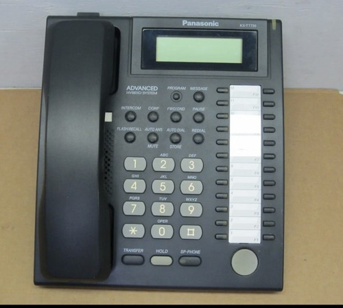 Teléfono con pantalla de 24 botones Panasonic KX-T7735 (negro) *Reacondicionado* - Imagen 2 de 3