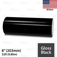 8" Vinyl Pinstriping Pin Stripe Car Styling Tape Decal Sticker 203mm GLOSS BLACK