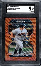 2022 Panini Prizm Draft Picks #148 Sonny Dichiara SGC 9 Mint Red Wave Prizm