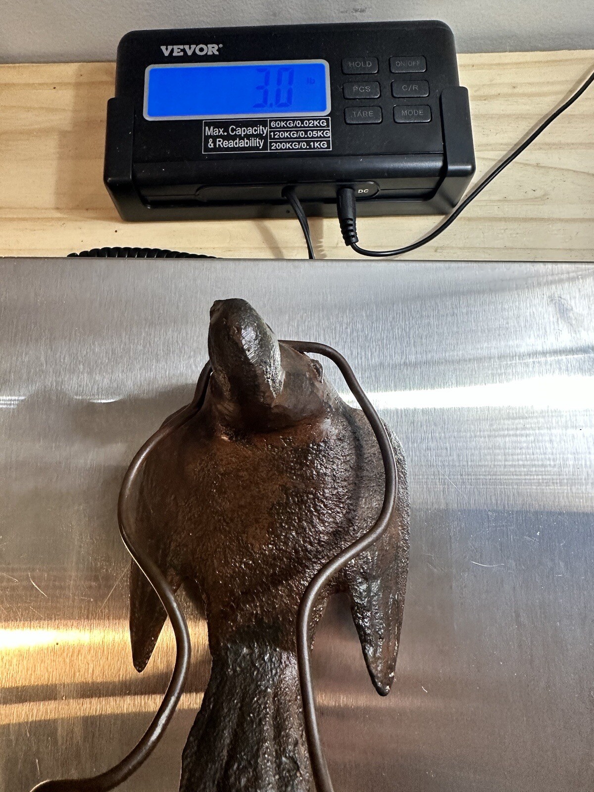 Jan Barboglio iron BIRDS DOVE two (a PAIR) 2 hand FORGED Candleholder RARE 3x6"