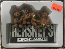 HERSHEY CHOCOLATES CHRISTMAS ORNAMENT w 4 TEDDY BEARS 2008 BRAND NEW Kurt Adler