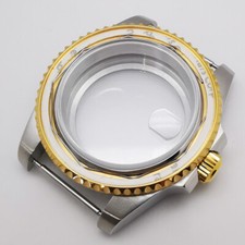 40mm sapphire glass silver gold case strap fit nh35 nh36 miyota 8215 ETA 2824