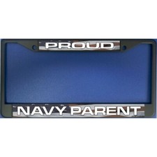 proud navy parent american flag military black license plate frame made in usa