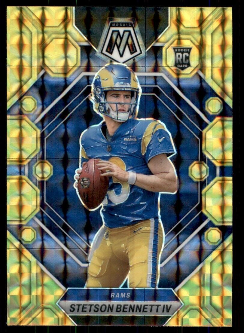Stetson Bennett IV 2023 Mosaic Reactive Yellow Los Angeles Rams #362