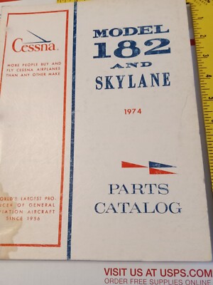 Cessna 182 parts CATALOG 1974 AIRCRAFT AVIATION | eBay