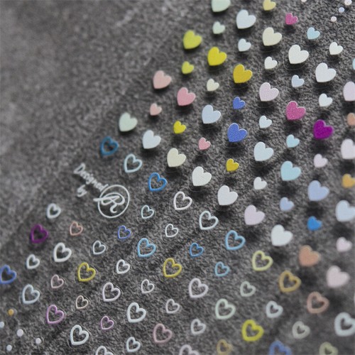 3D Nagelsticker Selbstklebend Nagelaufkleber Glitzer Struktur Textur Fingernägel - Bild 38 von 52