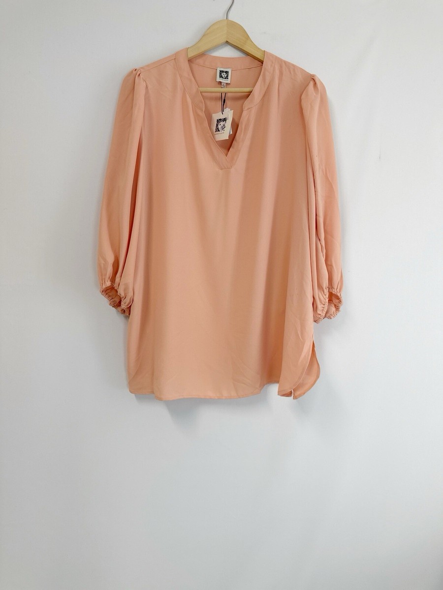 chaus split neck blouse