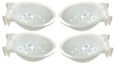 MCAGE Lot of 4 pcs Plastic Hook Nest Pan For Bird aviary budgie canary Lovebird