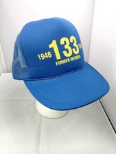Vtg133 Former Member 48-98 Blue Adjustable Snap Back Mesh Trucker Baseball Hat