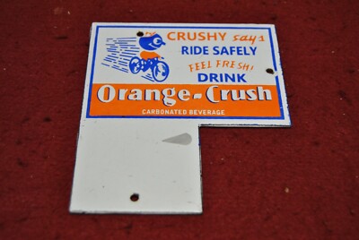 ORANGE - CRUCH CARBONTED BEVERAGE PORCELAIN  SIGN