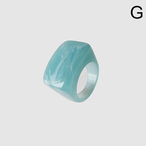 Vintage Women Ladies Resin Ring Acrylic Rings Jewelry Fashion Party Gift - Picture 10 of 22
