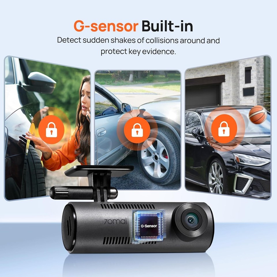 Dash Cam 70mai M310 2K Con WiFi - 1296P, Visione Notturna, Parcheggio, App, Max 256 GB
