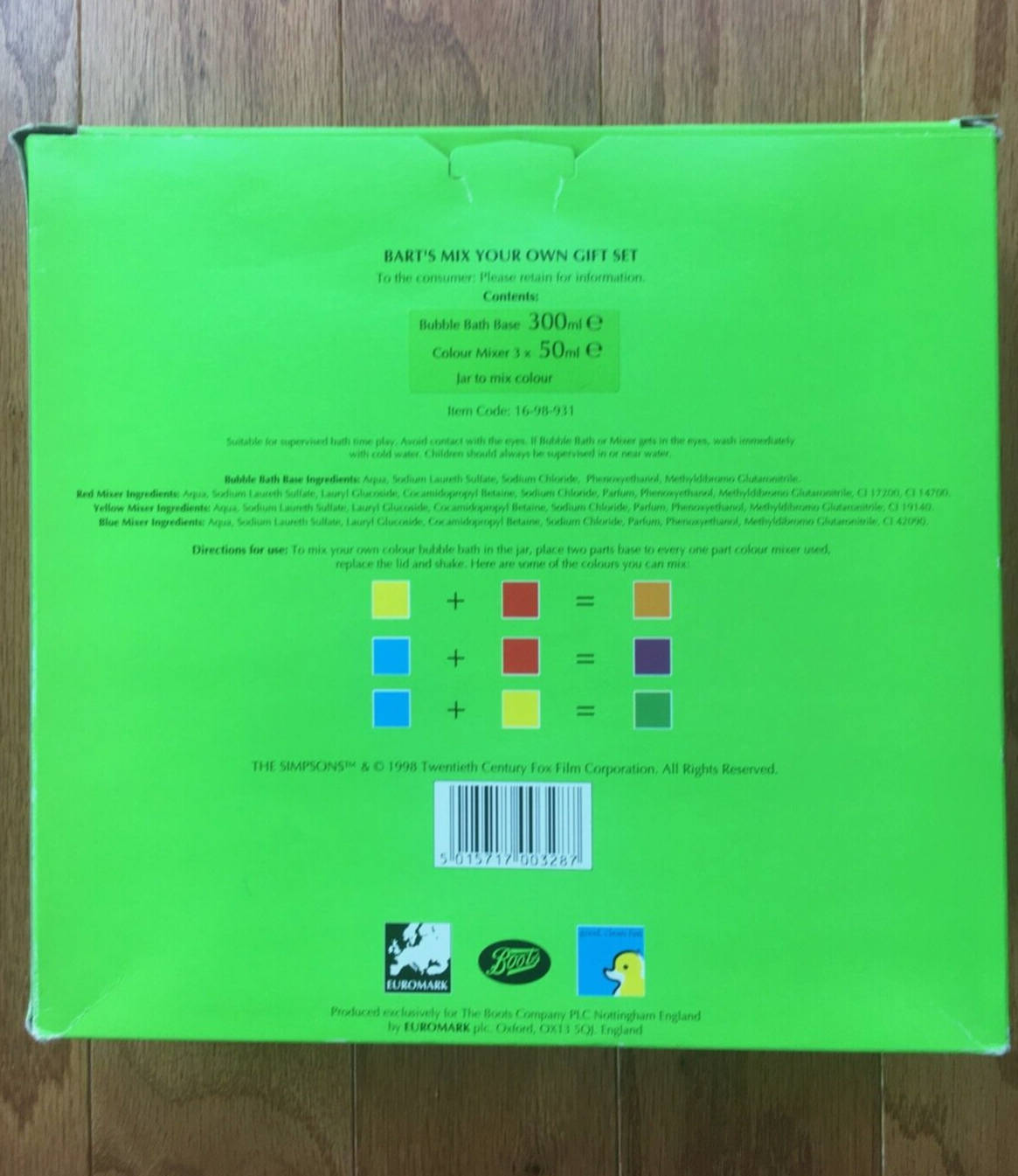 SIMPSONS *Rare* Vintage Bubble Bath Gift Set BOOTS UK Exclusive 1998 NEW Bart eBay