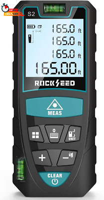 Laser Measure 165 Feet Digital Laser Distance Meter with 2 Bubble Levels NEW!!