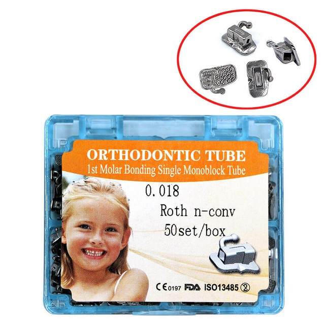Orthodontic Tube Buccal Tube 1st Molar Bonding Single Monoblock Tube 0.018 Roth eBay
