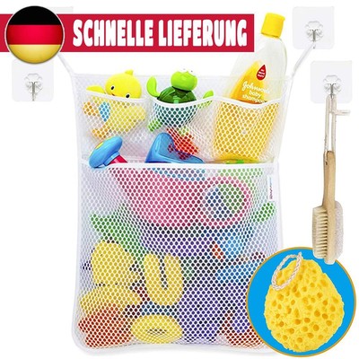 Badewannen Spielzeug Aufbewahrungsnetz, Organizer inklusive 6 transparenten Kleb