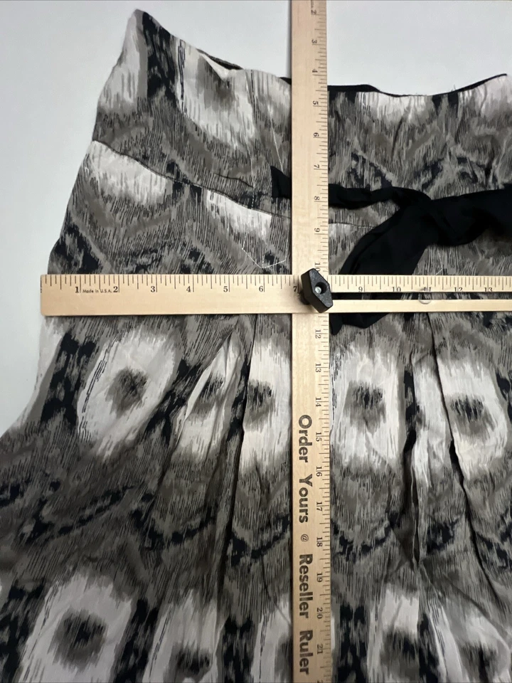 Falda Mix Nouveau Para Mujer XL Boho Retro Línea A Con Faja de Cinturón Gris Negro Crema Foto 4 de 4