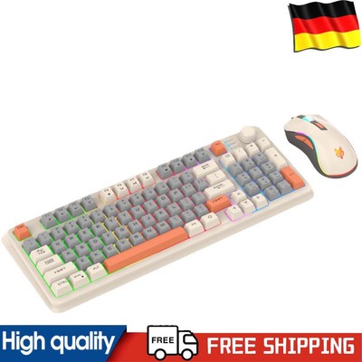 K82 Luminous Keyboard Mechanical Keyboard RGB Light with Mouse for Laptop Tablet