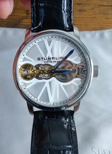 SOLD OUT Model STUHRLING Winchester Bridge 527 Hand-wind 46mm Skeleton - Picture 2 of 24