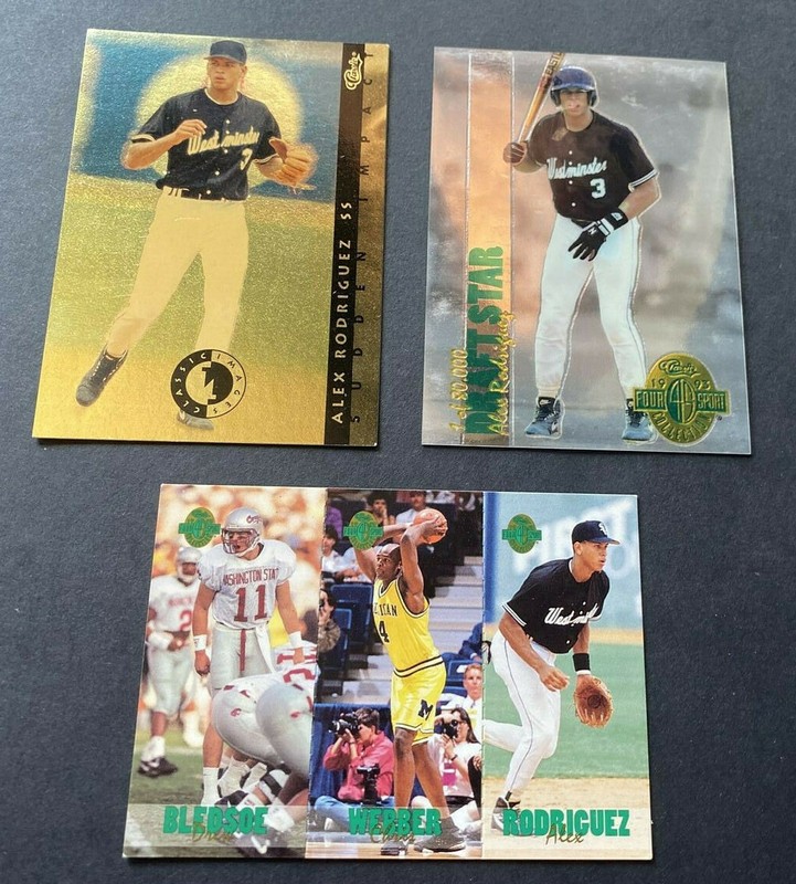 (3) Alex Rodriguez Rookie Cards Classic #SI 4 Four Sport #DSSS #TC15