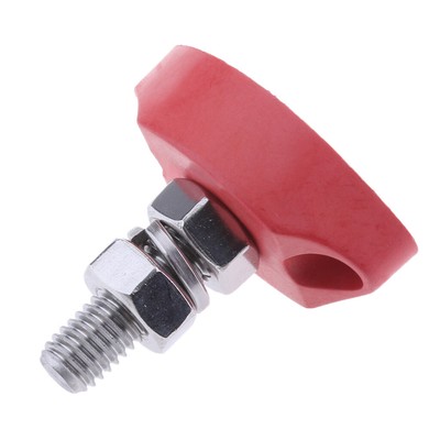 Battery Junction Posts 3/8 Battery Power & Ground Insulated Stud Junction Posts - Red & Black Set Stainless Steel Terminals - Foto 3