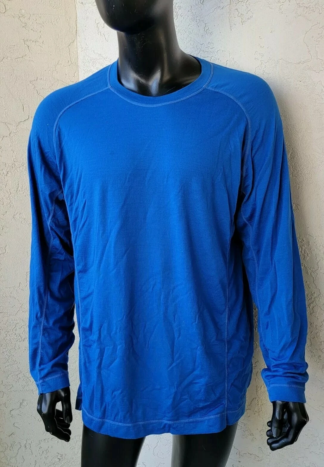 Vintage Lululemon Blue Wool Base Layer Long Sleeve Top Men's XL SEE DETAILS
