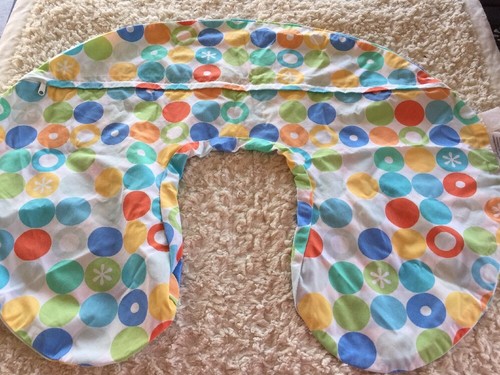 Boppy Boys Blue Red Orange Green Teal Gray Circles Nursing Pillow Cover - Picture 7 of 10