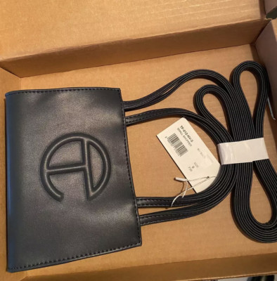 Telfar Small Navy Shopping Bag Vegan Leather 