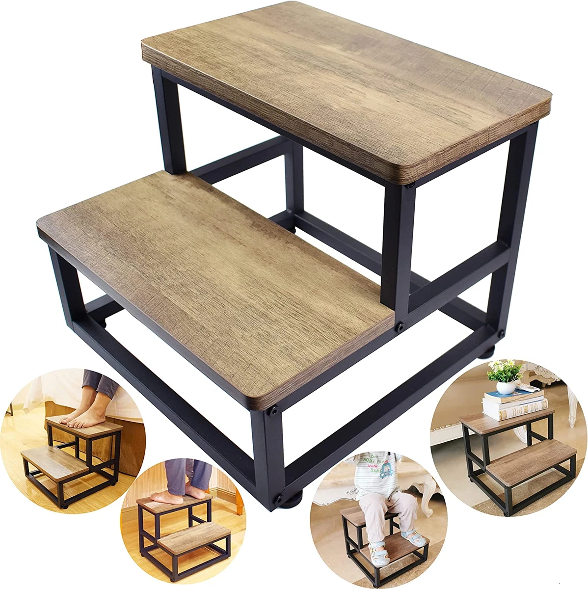 Bed steps for high beds top