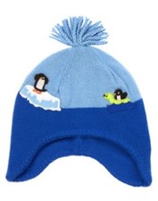 GYMBOREE SNOW PALS BLUE POLAR SCENIC SWEATER TRAPPER HAT 0 12 24 2T 3T 4T 5T NWT